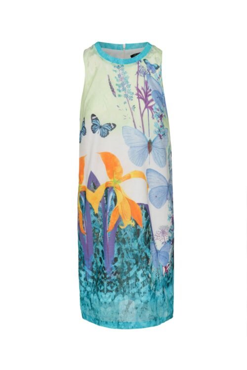 Butterfly Print Sleeveless Dress