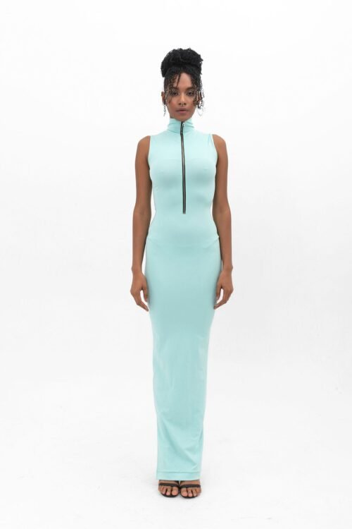 SIGNATURE TURQUOISE LONG DRESS – Couture Collection
