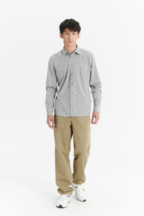 Feel Good Shirt in Finest Grey Japanese Corduroy Cotton