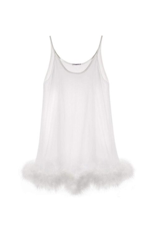 Diana Silk and Marabou Feather Babydoll