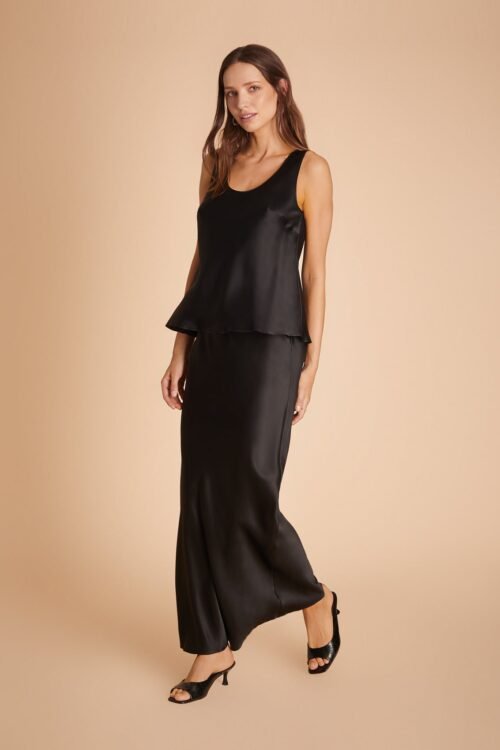 Aria Silk Maxi Skirt