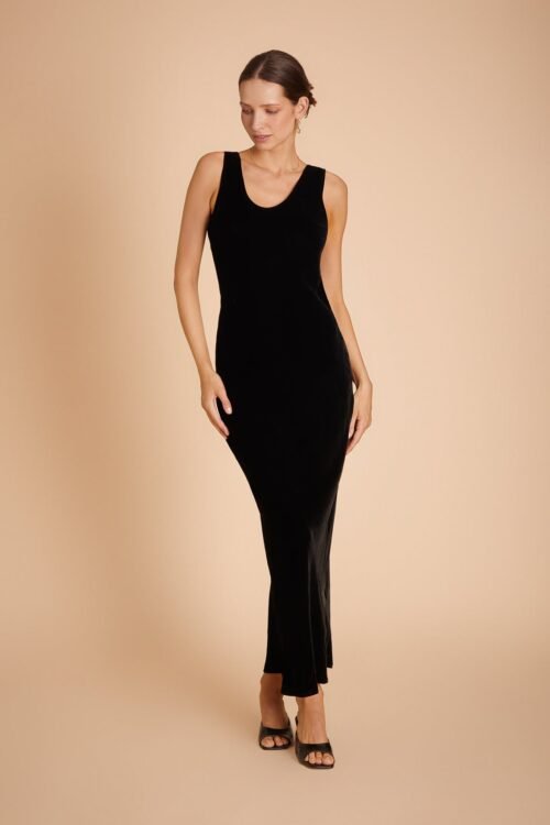 Phaedra Silk Velvet Maxi Dress